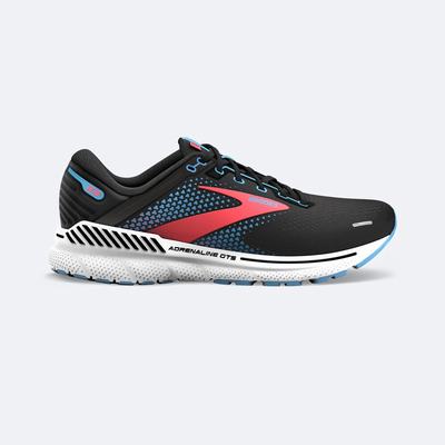 Brooks Adrenaline GTS 22 Kadın Koşu Ayakkabısı Siyah/Mavi/Mercan | TR-298750