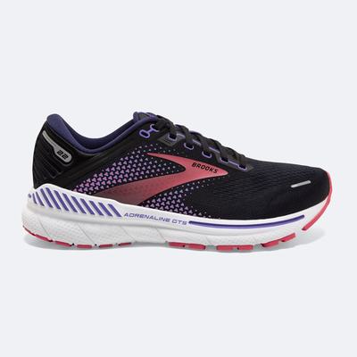 Brooks Adrenaline GTS 22 Kadın Koşu Ayakkabısı Siyah/Mor/Mercan | TR-526970