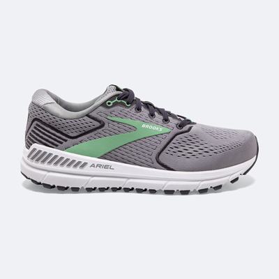 Brooks Ariel '20 Kadın Koşu Ayakkabısı Gri/Siyah/Yeşil | TR-657489