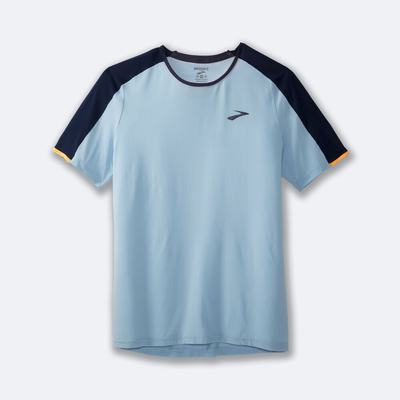 Brooks Atmosphere Short Sleeve Erkek Tişört Lacivert/Turuncu | TR-340921