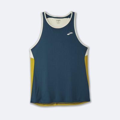 Brooks Atmosphere Singlet Erkek Atlet Indigo/Turuncu | TR-569423