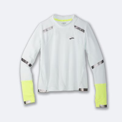 Brooks Carbonite Long Sleeve Kadın Tişört Gri | TR-536190