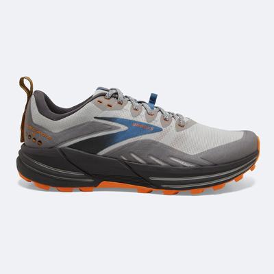 Brooks Cascadia 16 Erkek Trail Koşu Ayakkabısı Gri/Turuncu | TR-096472