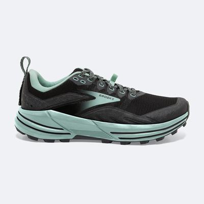 Brooks Cascadia 16 Kadın Trail Koşu Ayakkabısı Siyah/Yeşil | TR-715098