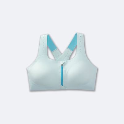 Brooks Dare Zip Run Bra 2.0 Kadın Spor Sütyeni Mavi/Turkuaz | TR-583209