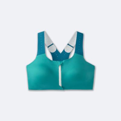 Brooks Dare Zip Run Bra 2.0 Kadın Spor Sütyeni Yeşil/Açık Nane | TR-852963