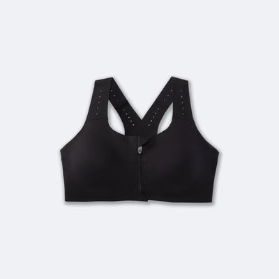 Brooks Dare Zip Run Bra 2.0 Kadın Spor Sütyeni Siyah | TR-869314