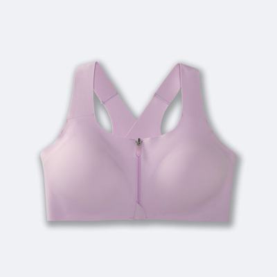 Brooks Dare Zip Run Bra Kadın Spor Sütyeni Mor | TR-948230