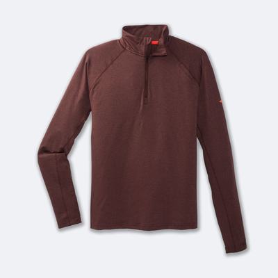 Brooks Dash 1/2 Zip Erkek Ceket Çikolata | TR-372984