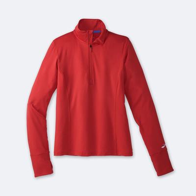 Brooks Dash 1/2 Zip Kadın Ceket Kırmızı | TR-238615