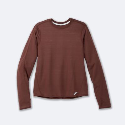 Brooks Distance Long Sleeve Kadın Tişört Çikolata | TR-275160