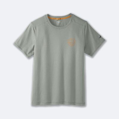 Brooks Distance Short Sleeve 2.0 Erkek Tişört Yeşil | TR-890147