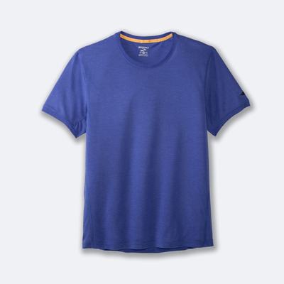 Brooks Distance Short Sleeve Erkek Tişört Mavi | TR-746981