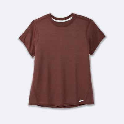 Brooks Distance Short Sleeve Kadın Tişört Çikolata | TR-724509