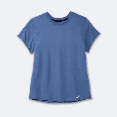 Brooks Distance Short Sleeve Kadın Tişört Mavi Gri | TR-902651