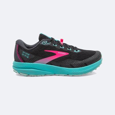 Brooks Divide 3 Kadın Trail Koşu Ayakkabısı Mavi Mercan/Pembe | TR-580396