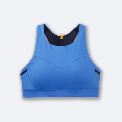 Brooks Drive 3 Pocket Run Bra Kadın Spor Sütyeni Mavi | TR-246157