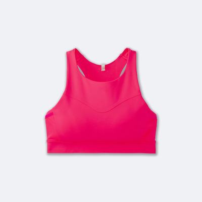 Brooks Drive 3 Pocket Run Bra Kadın Spor Sütyeni Pembe | TR-410358