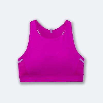 Brooks Drive 3 Pocket Run Bra Kadın Spor Sütyeni Pembe | TR-593714