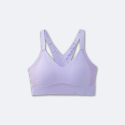 Brooks Drive Interlace Run Bra Kadın Spor Sütyeni Mor Gri | TR-091253