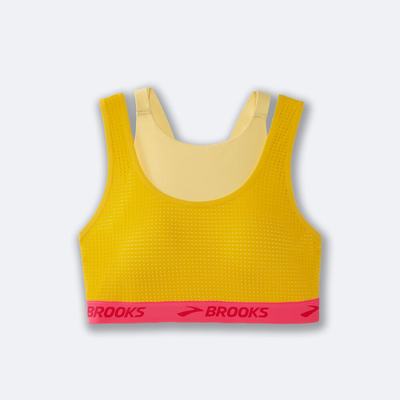 Brooks Drive Mesh Run Bra Kadın Spor Sütyeni Kahverengi/Turuncu | TR-748612