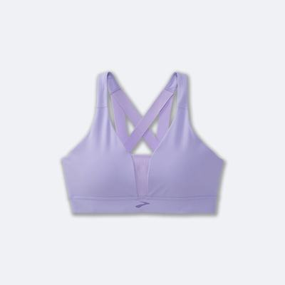 Brooks Drive Plunge Run Bra Kadın Spor Sütyeni Mor Gri | TR-629854