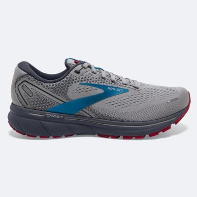 Brooks Ghost 14 Erkek Koşu Ayakkabısı Gri/Mavi/Kırmızı | TR-057213