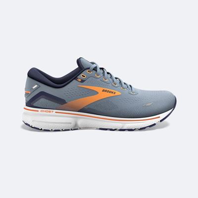 Brooks Ghost 15 Erkek Koşu Ayakkabısı Gri/Lacivert/Turuncu | TR-783490