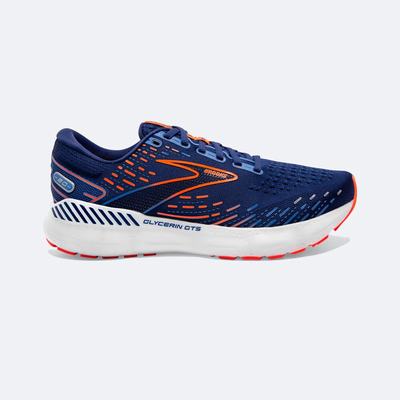 Brooks Glycerin GTS 20 Erkek Koşu Ayakkabısı Mavi/Mavi/Turuncu | TR-543781