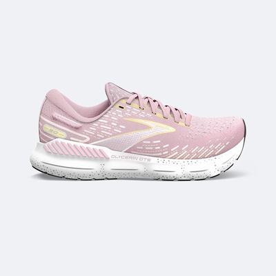 Brooks Glycerin GTS 20 Kadın Koşu Ayakkabısı Pembe/Sarı/Beyaz | TR-715234