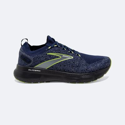 Brooks Glycerin StealthFit 20 Erkek Koşu Ayakkabısı Mavi/Açık Yeşil | TR-183759