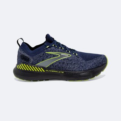 Brooks Glycerin StealthFit GTS 20 Erkek Koşu Ayakkabısı Mavi/Açık Yeşil | TR-531092