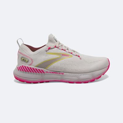 Brooks Glycerin StealthFit GTS 20 Kadın Koşu Ayakkabısı Gri/Sarı/Pembe | TR-451602