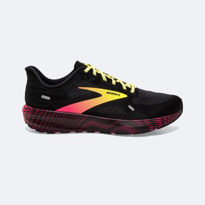 Brooks Launch 9 Erkek Koşu Ayakkabısı Siyah/Pembe/Sarı | TR-031462