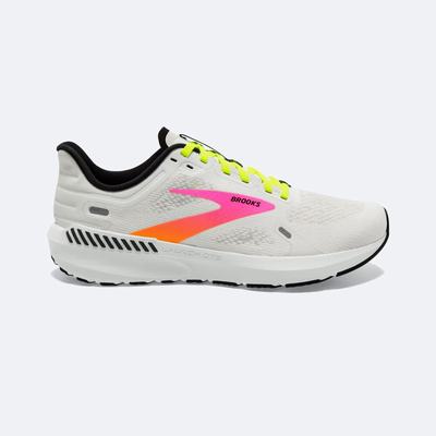 Brooks Launch GTS 9 Erkek Koşu Ayakkabısı Beyaz/Pembe | TR-576802