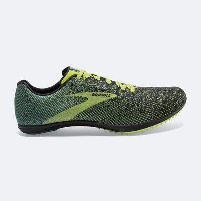 Brooks Mach 19 Spikeless Erkek Çivili Ayakkabı Siyah/Mavi | TR-279058