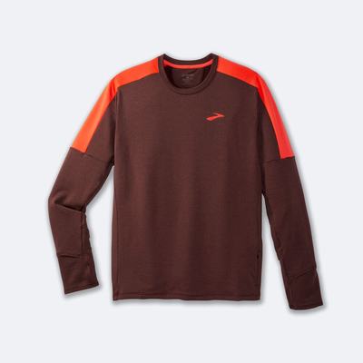 Brooks Notch Thermal Long Sleeve 2.0 Erkek Tişört Çikolata | TR-148075