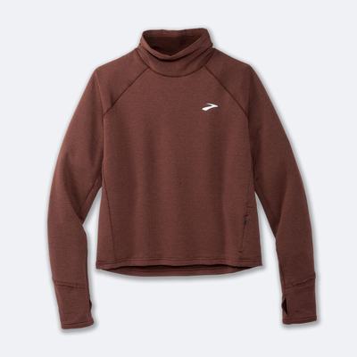 Brooks Notch Thermal Long Sleeve 2.0 Kadın Tişört Çikolata | TR-139072