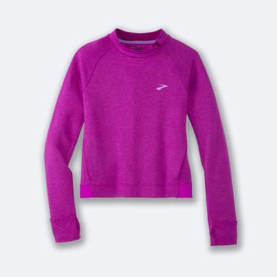 Brooks Notch Thermal Long Sleeve Kadın Tişört Pembe | TR-780926