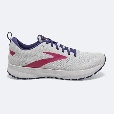 Brooks Revel 5 Kadın Koşu Ayakkabısı Beyaz/Lacivert/Pembe | TR-245687