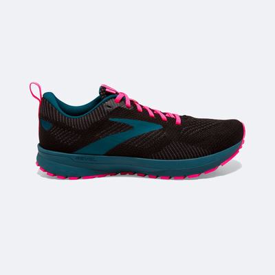 Brooks Revel 5 Kadın Koşu Ayakkabısı Siyah/Mavi/Pembe | TR-206487