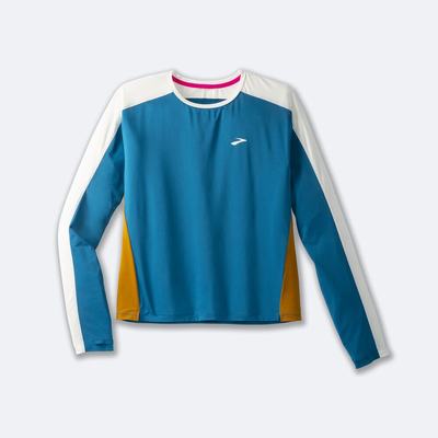 Brooks Sprint Free Long Sleeve 2.0 Kadın Tişört Mavi | TR-608734