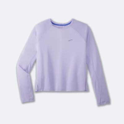 Brooks Sprint Free Long Sleeve Kadın Tişört Mor Gri | TR-378524