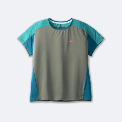 Brooks Sprint Free Short Sleeve 2.0 Kadın Tişört Yeşil | TR-859623