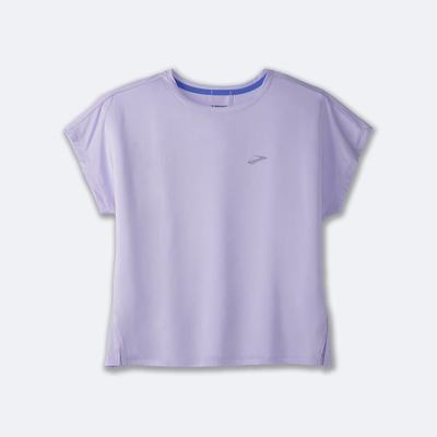 Brooks Sprint Free Short Sleeve Kadın Tişört Mor Gri | TR-583216