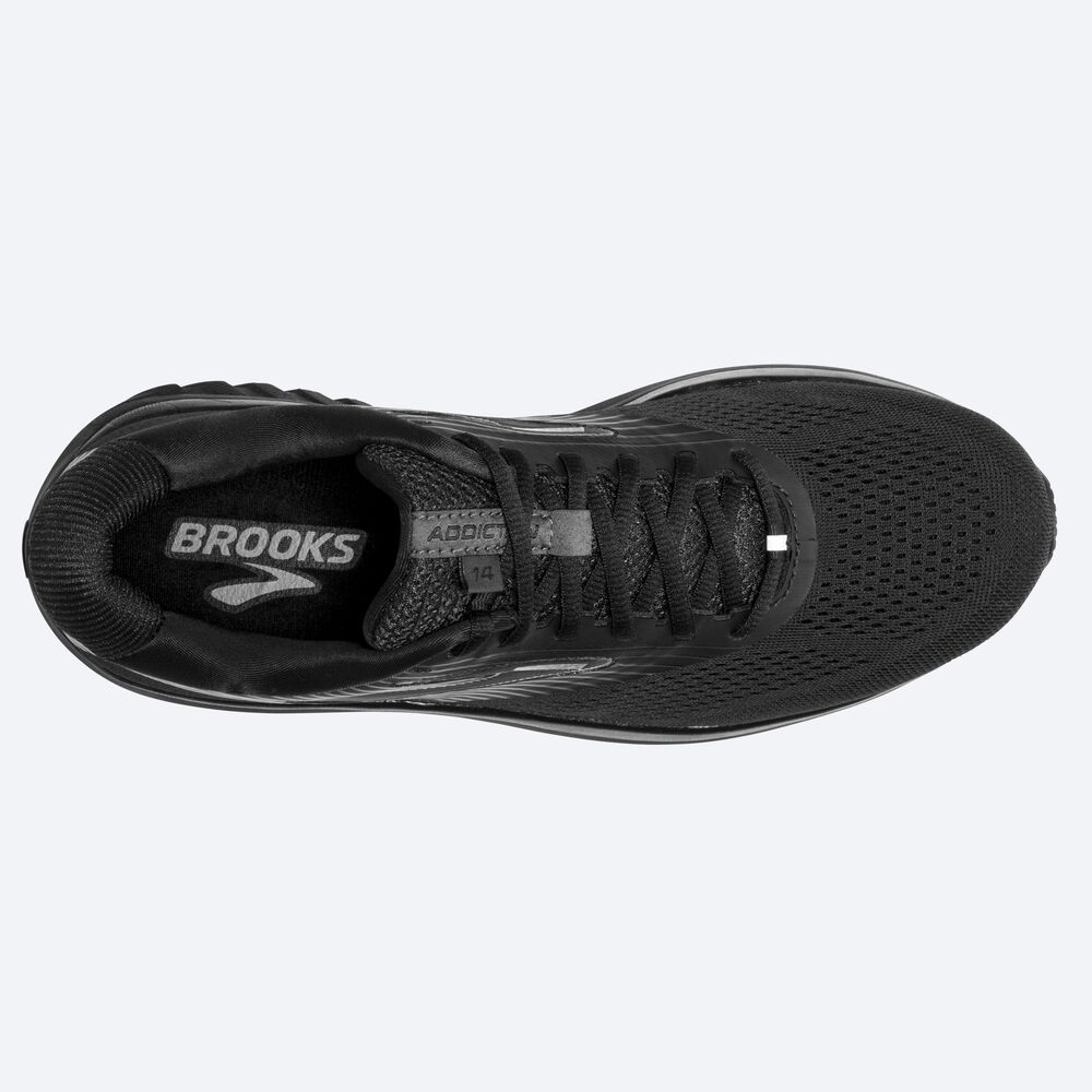 Brooks Addiction 14 Erkek Koşu Ayakkabısı Siyah/Gri/Siyah | TR-974826