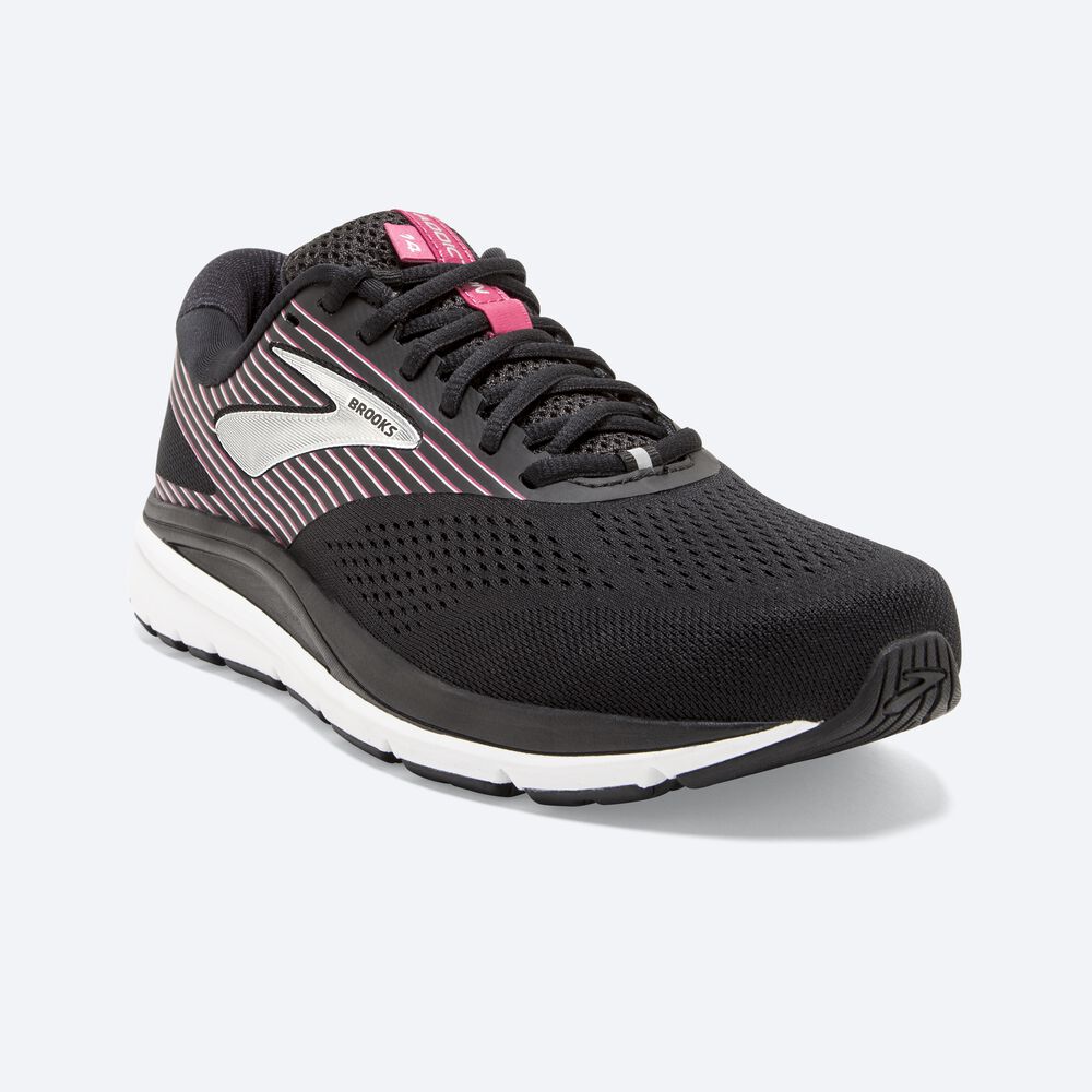 Brooks Addiction 14 Kadın Koşu Ayakkabısı Siyah/Pembe/Gümüş | TR-461932