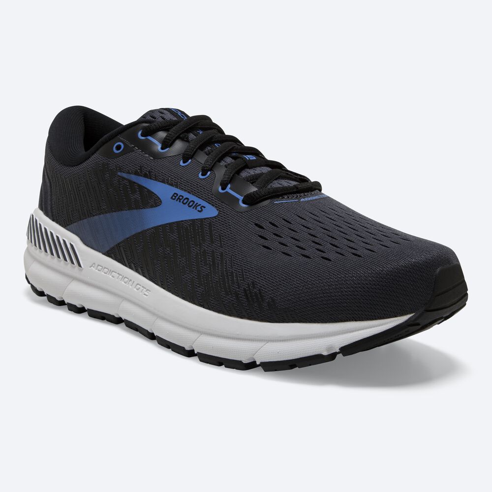 Brooks Addiction GTS 15 Erkek Koşu Ayakkabısı Siyah/Mavi | TR-947286