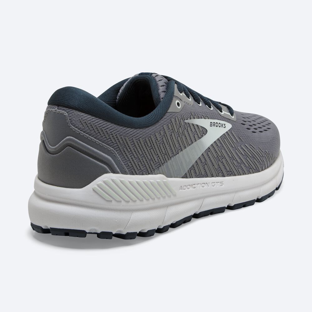 Brooks Addiction GTS 15 Kadın Koşu Ayakkabısı Gri/Lacivert/Açık Turkuaz | TR-634182