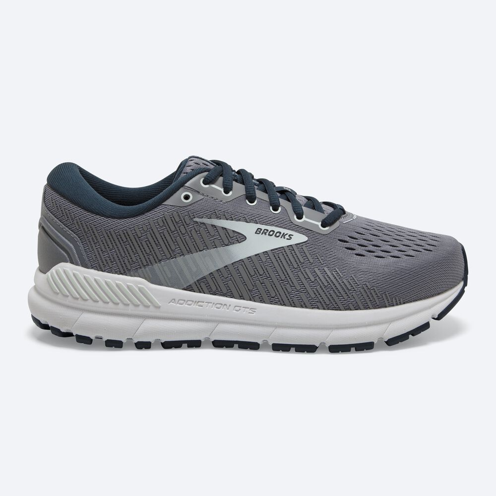 Brooks Addiction GTS 15 Kadın Koşu Ayakkabısı Gri/Lacivert/Açık Turkuaz | TR-634182